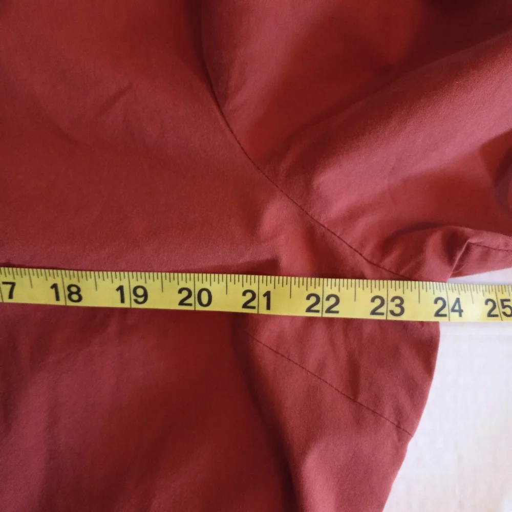 D & Co button front long sleeve women's top size L